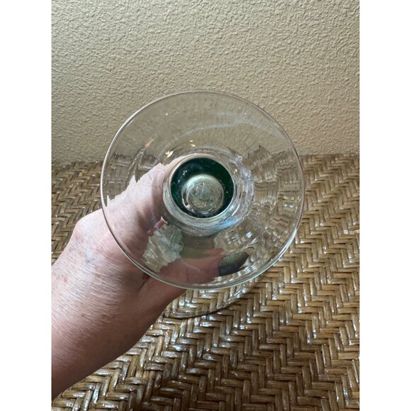 Tall Clear Glass Trumpet Vase Elegant Home Decor Centerpiece Hint Of Green - Picture 4 of 6